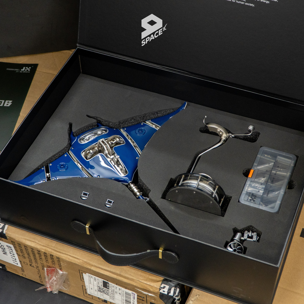 Steampunk Mobula Manta Ray 3D โลหะเครื่องกล