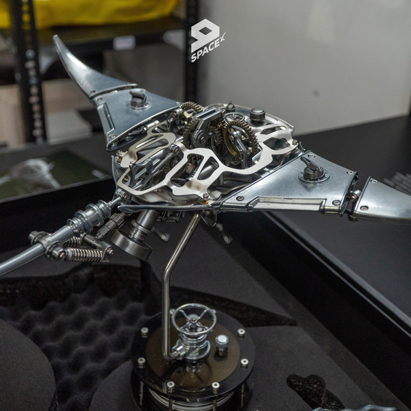 Steampunk Mobula Manta Ray 3D โลหะเครื่องกล