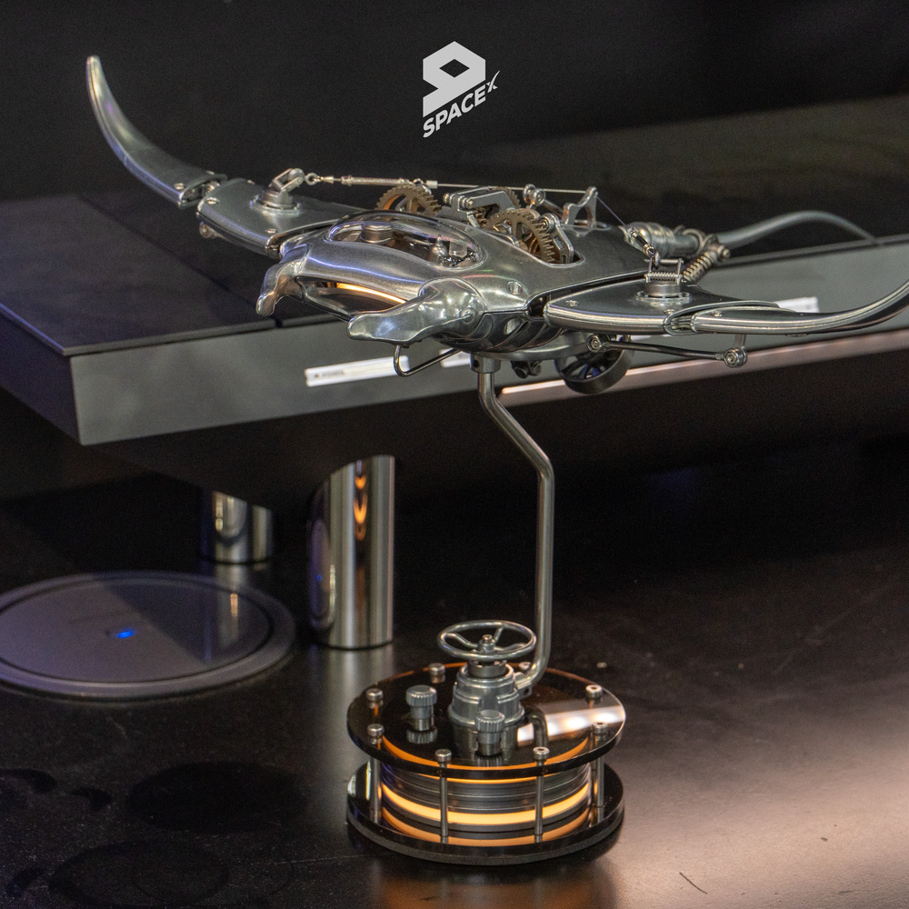 Steampunk Mobula Manta Ray 3D โลหะเครื่องกล