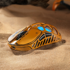 เมาส์สำหรับเล่นเกม GravaStar รุ่นพิเศษ Battle Worn-Yellow – น้ำหนักเบาเป็นพิเศษ 49 กรัม เซ็นเซอร์ 32,000 DPI โหมด Tri-Mode