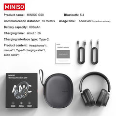 หูฟังไร้สาย MINISO G90 - เทคโนโลยีตัดเสียงรบกวน การควบคุมแบบสัมผัส และเสียงคุณภาพสูง