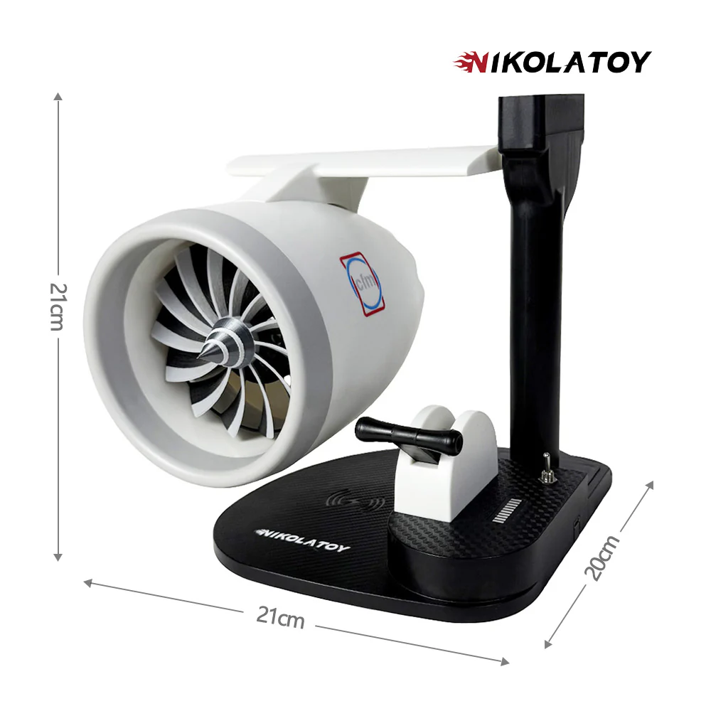 พัดลมเพิ่มความชื้นแบบตั้งโต๊ะ NIKOLATOY – ดีไซน์แรงบันดาลใจจากเครื่องยนต์เจ็ท