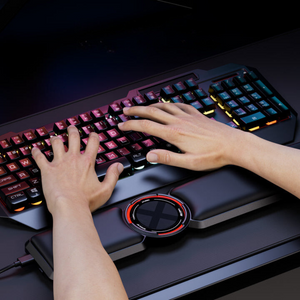 X-Turbo AirFlow Cooler Wrist Rest – ที่วางข้อมือสำหรับคีย์บอร์ดเกมมิ่งตามหลักสรีรศาสตร์พร้อมพัดลมระบายความร้อน