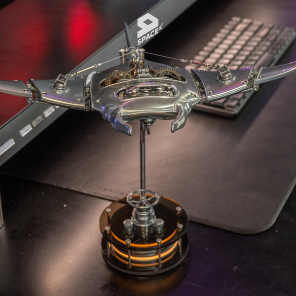 Steampunk Mobula Manta Ray 3D โลหะเครื่องกล