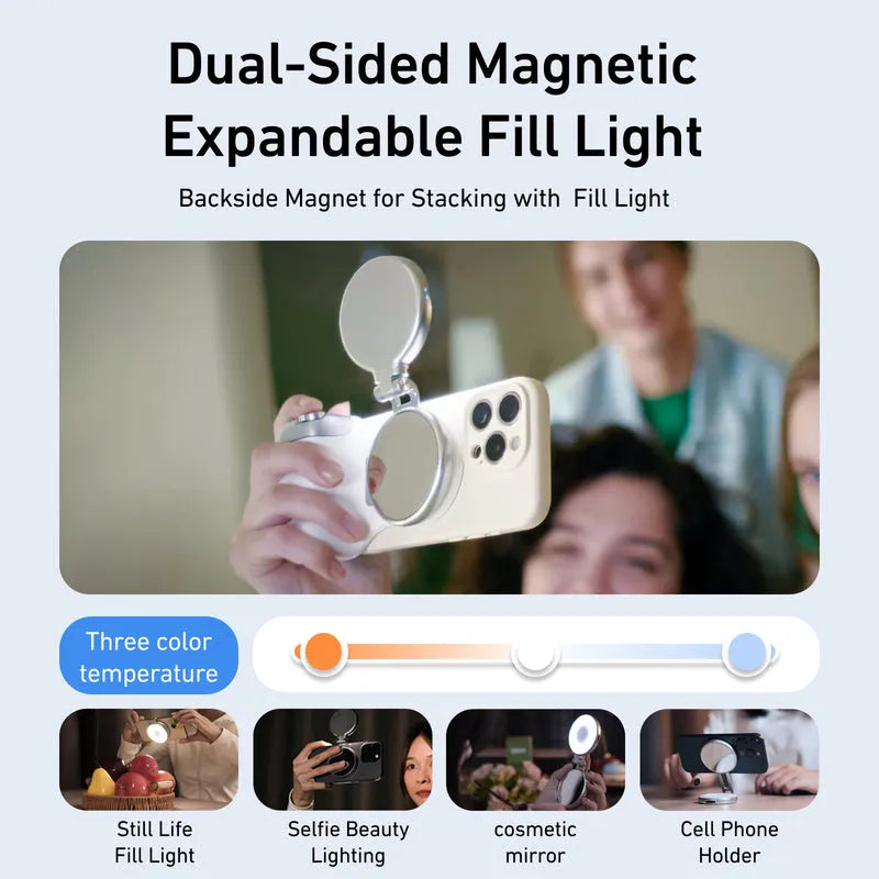 TELESIN ที่จับโทรศัพท์แม่เหล็กสำหรับถ่ายภาพพร้อมรีโมท - ถ่ายภาพ 360° ระดับมืออาชีพ