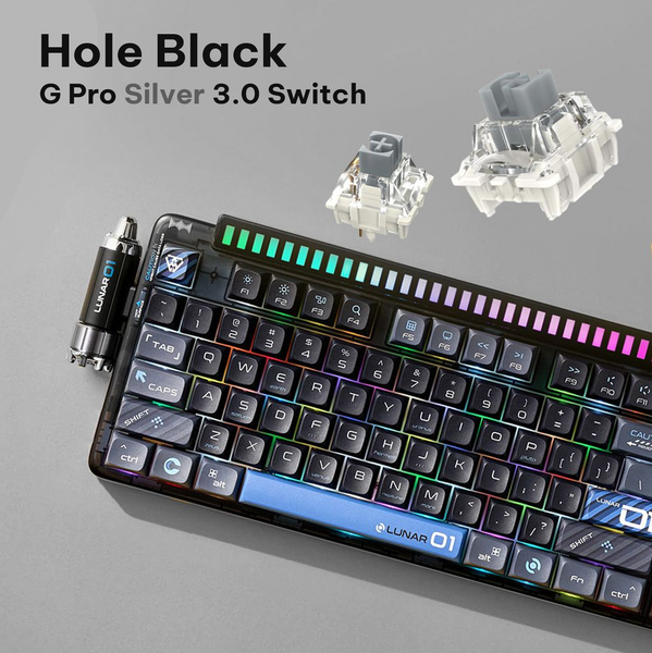 KEYSME LUNAR 01 – คีย์บอร์ดเชิงกลพร้อมไฟ RGB ตอบสนองเสียง