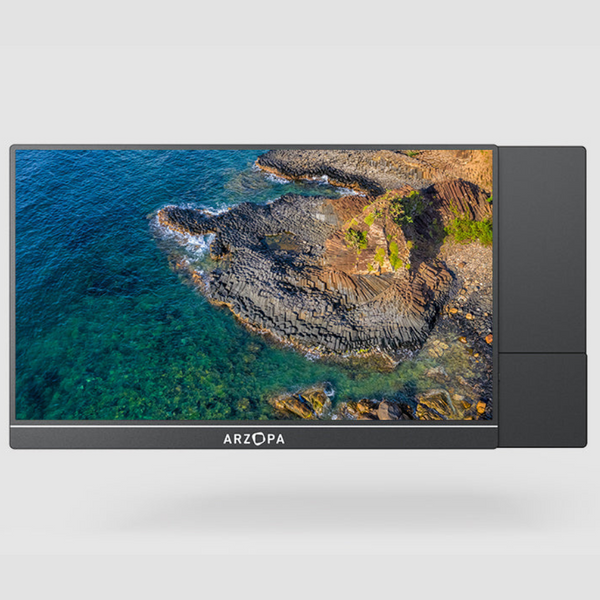 Arzopa B8 จอภาพพกพา Full HD ขนาด 15.6 นิ้ว สำหรับแล็ปท็อป [แถมเคส + สายเชื่อมต่อฟรี]