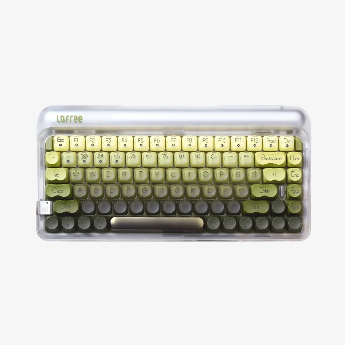 Lofree 432Hz Polar Moss keyboard view 3