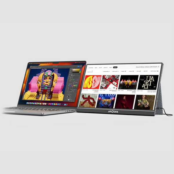 Arzopa B8 จอภาพพกพา Full HD ขนาด 15.6 นิ้ว สำหรับแล็ปท็อป [แถมเคส + สายเชื่อมต่อฟรี]