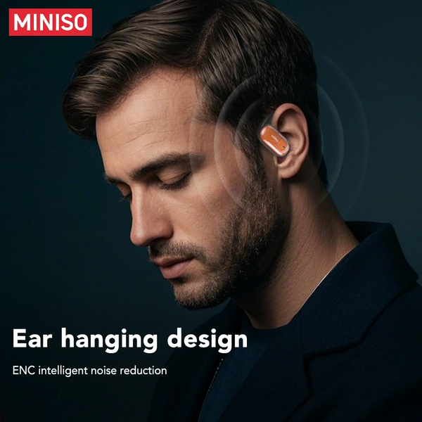 Miniso MS185 หูฟังไร้สาย Bluetooth 5.4 – ไดรเวอร์ 14.2 มม., เวลาเล่น 4.5 ชม., การควบคุมแบบสัมผัส, ไมโครโฟนในตัว