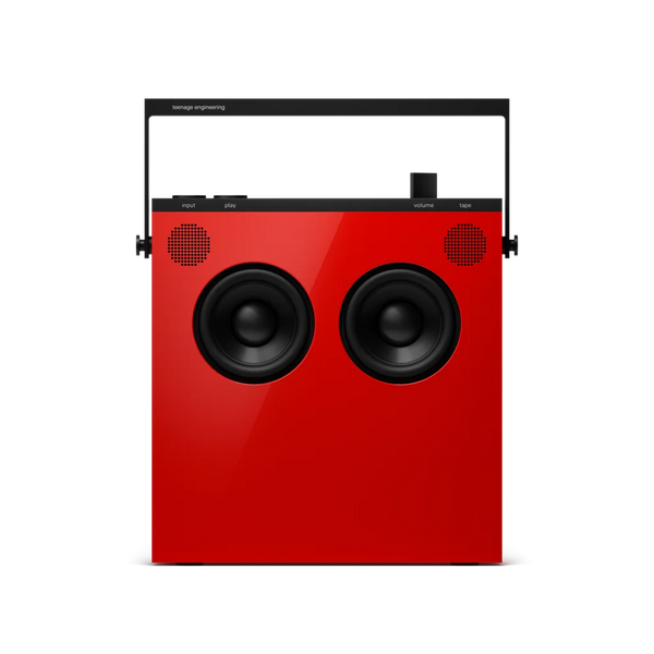 Red OB-4 speaker from the front