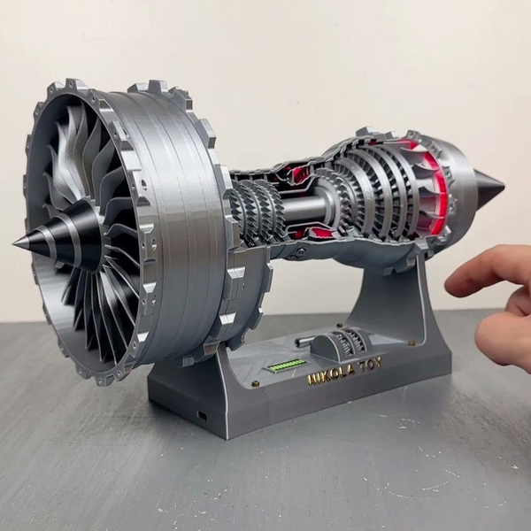 โมเดล DIY เครื่องยนต์ Rolls-Royce Trent 900 Fan Turbine รุ่น NikolaToy™