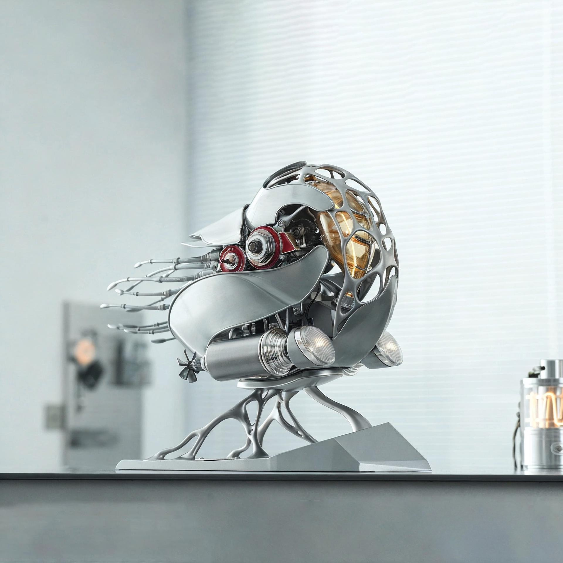 โมเดลหุ่นยนต์โลหะ Nautilus Steampunk