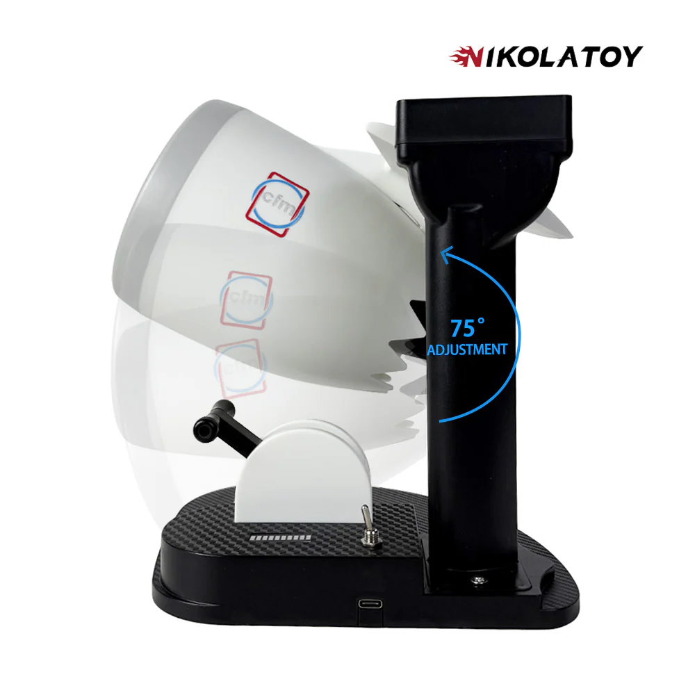พัดลมเพิ่มความชื้นแบบตั้งโต๊ะ NIKOLATOY – ดีไซน์แรงบันดาลใจจากเครื่องยนต์เจ็ท