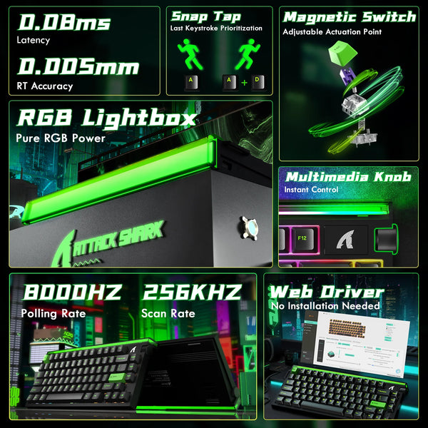 Attack Shark R85 HE Wired 75% Hall Effect Keyboard, photo 1