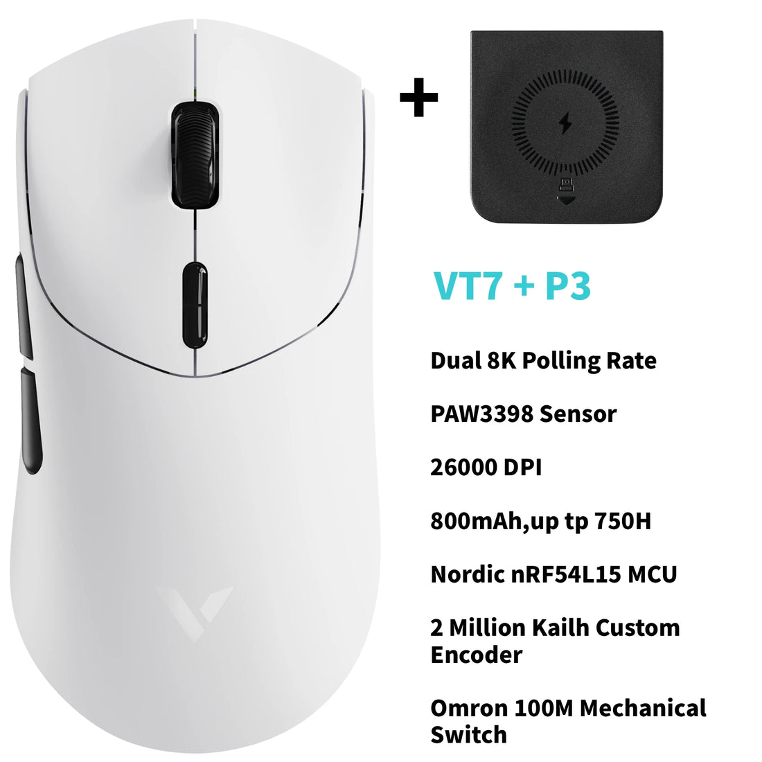 Rapoo VT7 / VT7 MAX 8K Wireless Gaming Mouse, photo 9