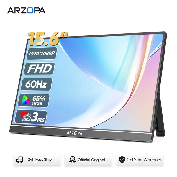 ARZOPA 15.6 inch FHD Portable Monitor, USB-C and Mini HDMI, photo 1