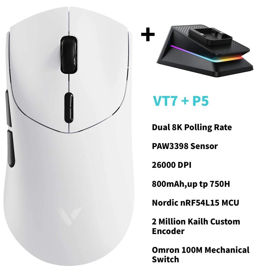 Rapoo VT7 / VT7 MAX 8K Wireless Gaming Mouse, photo 10
