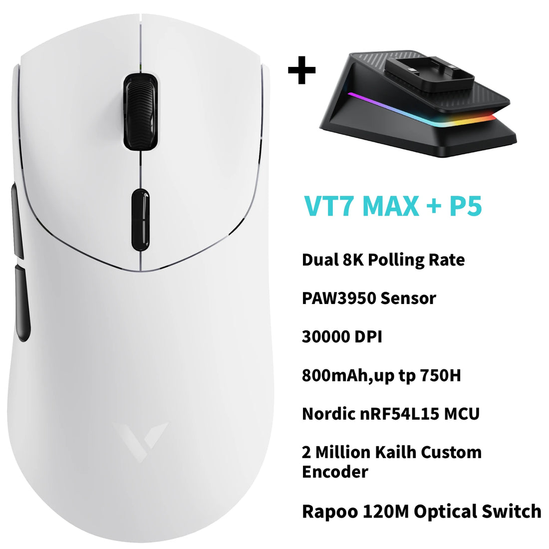 Rapoo VT7 / VT7 MAX 8K Wireless Gaming Mouse, photo 15