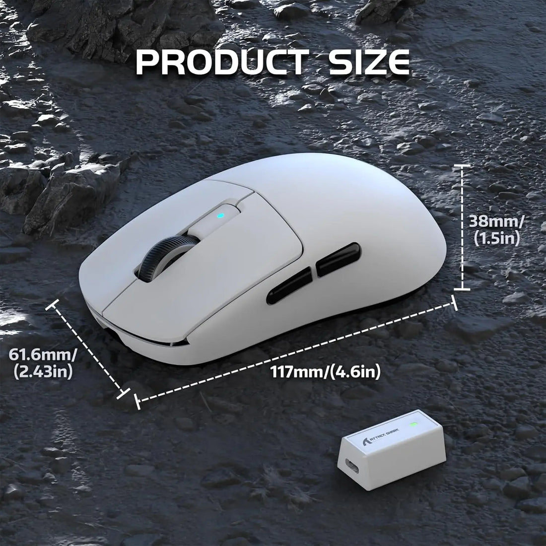 Attack Shark R6 8K Wireless Gaming Mouse, PAW3950, photo 6
