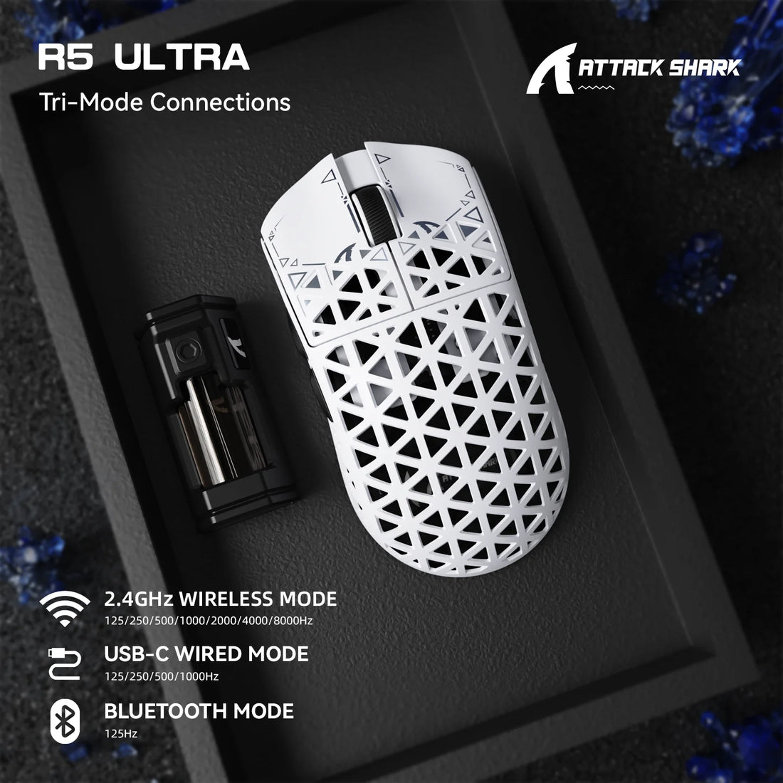 Attack Shark R5 Ultra Carbon Fiber 39g Wireless Mouse, photo 4