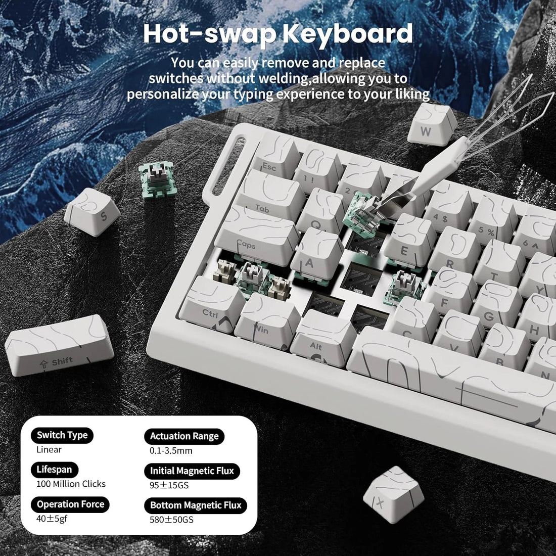Attack Shark X68 HE Wired 60% Magnetic Keyboard, photo 4
