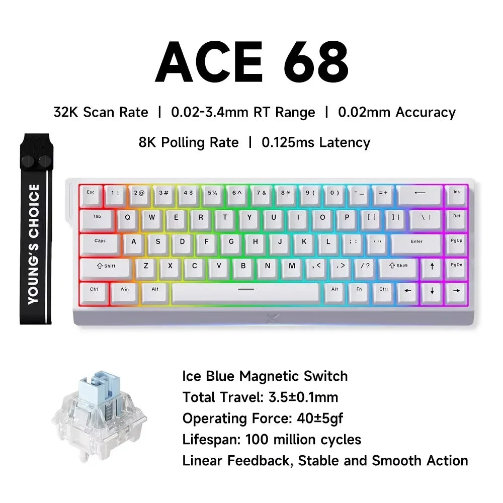MCHOSE ACE 68 Wired Magnetic Switch Keyboard, 65%, photo 12