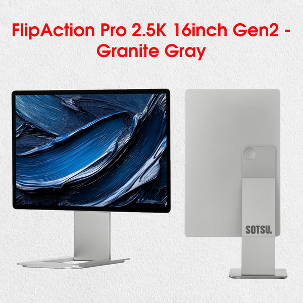 จอภาพพกพา SOTSU FlipAction Pro ขนาด 16 นิ้ว และ 14 นิ้ว - เพิ่มประสิทธิภาพพื้นที่ทำงานของคุณ 